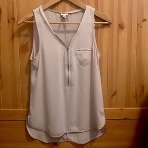 Sheer Beige/Blush 1/2 Zip Tank